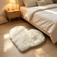 thumbnail image 4 of Byujiro Heart Shaped Fluffy Rug, Soft Plush Bedside Floor Mat for Bedroom Living Room, Non Slip Washable Carpet, 16 x 20 Inches, 4 of 6