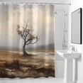 thumbnail image 4 of Tree Branches Fabric Shower Curtain Grassland Washable Shower Curtains for Bathroom, Waterproof Bath Curtain with Hooks Home Decor 72x84in, 4 of 8