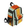 thumbnail image 2 of FORMRS School Backpack with Front Zippered Pocket 12" Student Travel Daypack, Stripes and Circle, 2 of 6