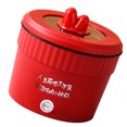 thumbnail image 3 of Olla caliente eléctrica de 1,5 L ZHCH cocina eléctrica multifuncional 18 cm rojo, 3 of 5