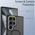 thumbnail image 5 of JTCASES for Samsung Galaxy S23 Ultra Magnetic Case Support Wireless Charging, Car Mount, Thin Lightweight Rugged Shockproof Shell Anti-yellow Clear Silicone Frame, Black, 5 of 9