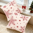 thumbnail image 6 of Hometravel Velvet Snowflake Christmas Pillow, Nordic Soft Plush Holiday Throw Cushion, Festive Snow Pattern Decor for Living Room Sofa, Bedroom, Home Decoration, 6 of 6