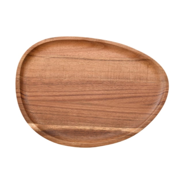 Plato de postre de madera, bandeja para la cena, vajilla, tabla de quesos, plato decorativo para comida Estilo D