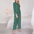 thumbnail image 3 of Daiia Peacock'S Tail for Women's Long-Sleeved Pajama Set – Soft & Comfortable Sleepwear Button-Up Pajamas Cozy Lounge Wear-Small, 3 of 7