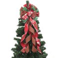 thumbnail image 4 of GadgetVLot Large Lattice Sequin Ribbon Bow Christmas Decoration Scene Layout Christmas Tree Top Bow, 4 of 12