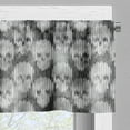thumbnail image 5 of Ambesonne Grey and White Valance & Curtain, Brainpan Head, 55"x30", Grey Black White, 5 of 6
