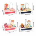 Mengzhiii Kitchen Sink Toys Children Electric Dishwasher Playing Toy