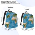thumbnail image 4 of Balery Earth View World Map Vintage Canvas Backpack for Men and Women - Large Capacity, Durable Travel Laptop Bag for School, Work, Hiking, and Outdoor Activities, 4 of 7