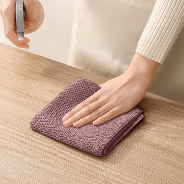 HCBY Waffle Weave Microfiber Cleaning Cloths, Super Absorbent & Lint-Free Reusable Towels for Kitchen, Dishes, Cars & Glass, Quick-Drying