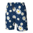 thumbnail image 5 of Kdxio Daisies Flowers Pattern Mens Casual Shorts - Drawstring Summer Beach Sports Shorts for Men, 5 of 9