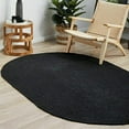 thumbnail image 4 of Vipanth Exports Black Color Jute Rug in Oval Shape, Area Rug for Home Decor (2x3 Feet), 4 of 5