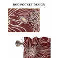 thumbnail image 6 of Red Flowers 2 Panel Kitchen Curtains for Small Windows, Spring Floral Botanical Modern Art Bathroom Tier Curtain, Short Window Treatment for Bedroom/Living Room 55"x24", 6 of 6