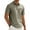 #Army Green, variant on DPTALR Men's Casual Solid Color Lapel Half-buttoned Short Sleeve Blouse Top,Black, XL