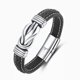 thumbnail image 1 of To My Son To My Grandson Bracelet,love You Forever Braided Leather Bracelet Men's Braided Leather Knot Bracelet, 1 of 4