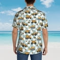 thumbnail image 6 of Balery Excavator Print Men's Hawaiian Shirts Short Sleeve Beach Shirt Relaxed Fit Vacation Button Down Shirts-XX-Large, 6 of 9