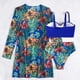 thumbnail image 5 of Augper Women Sexy With Chest Pad With Steel Bra Print Deep V Swimming Trunks Split Swimsuit Bikini Three Piece, 5 of 7