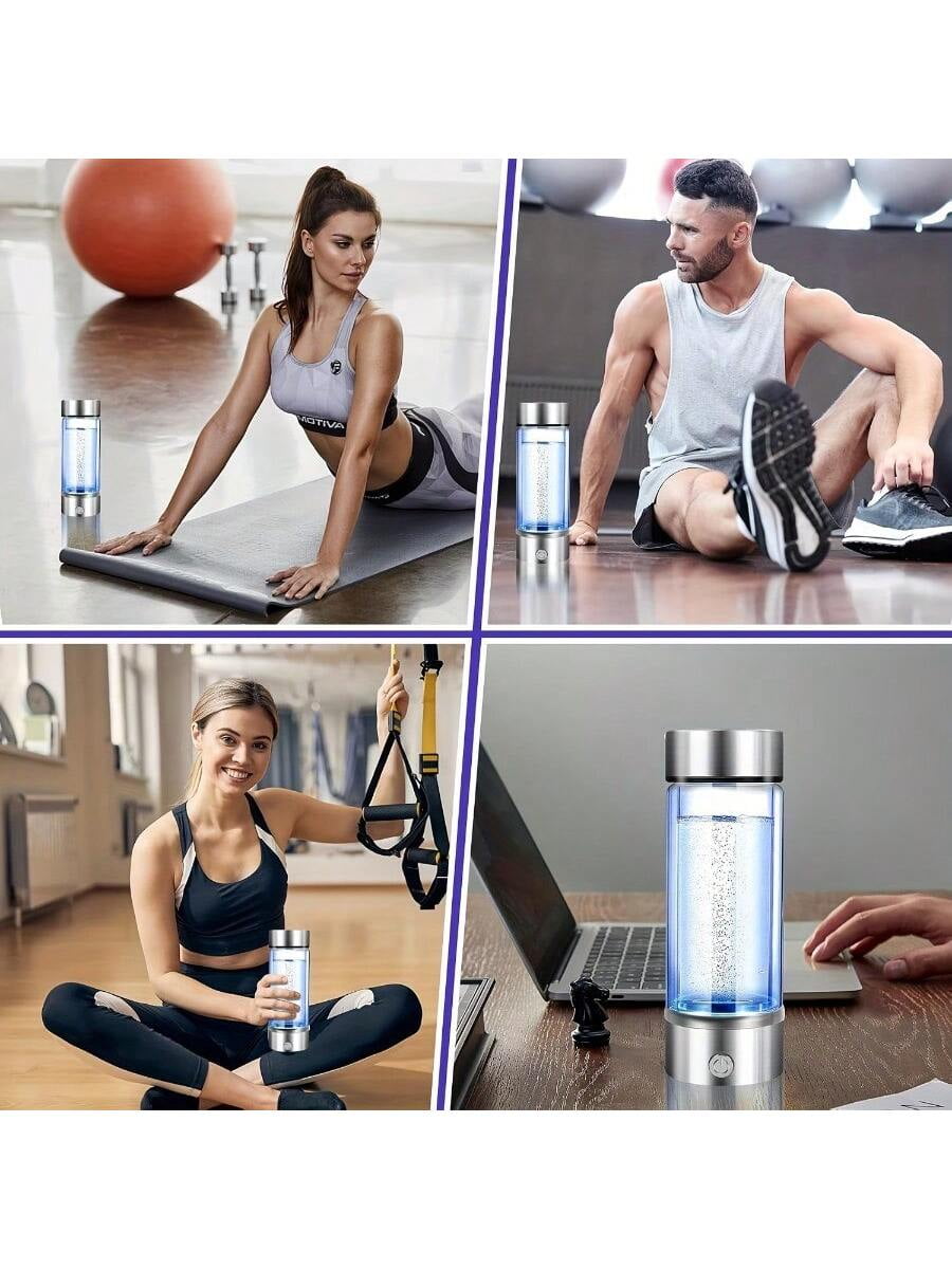 2026 New Hydrogen Water Bottle, 3-Min Rapid Electrolysis, PEM Technology Water Ionizer, Portable Hydrogen Water Generator For Office, Daily Drinking, Travel Exercise Home And Gifts (Silver