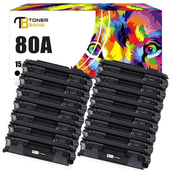 Toner Bank Compatible 80A Laserjet Toner Cartridge Black CF280A for HP 80A 80X CF280A CF280X LaserJet Pro 400 M401a M401d M401n M401dn M401dne M401dw MFP M425dn M425dw Printer Ink (Black 30-Pack)