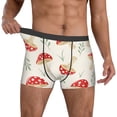 thumbnail image 2 of Kdxio Men's Boxer Briefs with Cartoon Flat Mushrooms Print - Comfortable and Breathable Underwear for Everyday Wear, 2 of 7
