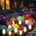 thumbnail image 3 of YTKUS 10 Pack Solar Garden Lights Outdoor Mushrooms Light Waterproof 8 Modes for Yard Gnomes Backyard Christmas Pathway Decoration, 3 of 7
