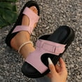 thumbnail image 2 of LOVZFMLL Women's Sandals Cut Out Slip On Open Toe Clogs Sandals Casual Summer Beach Vacation Comfort Walking Shoes Pink 8.5, 2 of 6
