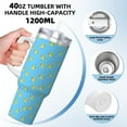thumbnail image 3 of Picia Duck Swimming Pattern 40oz Ice Bully Insulated Tumbler with Handle, Double-Wall Stainless Steel Cup, Leak-Proof Lid and Straw, 3 of 8
