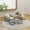 Brown, variant on MAYEERTY 27.6" Nesting Coffee Table Set of 2, Round Wood Marble Top & Sturdy Metal Frame for Balcony Yard, White