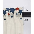 thumbnail image 6 of 4th of July Tier Curtains 24 Inch Length,Sheer Curtains for Bedroom Living Room Window Patriotic Blue Red Star Independence Day Voile Drapes Kitchen Curtains Small Half Window 27.5"x24" 2 Panels, 6 of 7