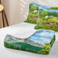 thumbnail image 4 of Erosebridal Spring Camper Theme Kids Quilt King,Happy Camping King Coverlet Set For Girls,3-Piece, 4 of 7