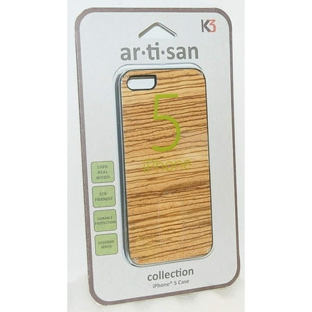 K3 Apple iPhone SE 5 5s Smart Phone Artisan Collection REAL WOOD Shock Carrying