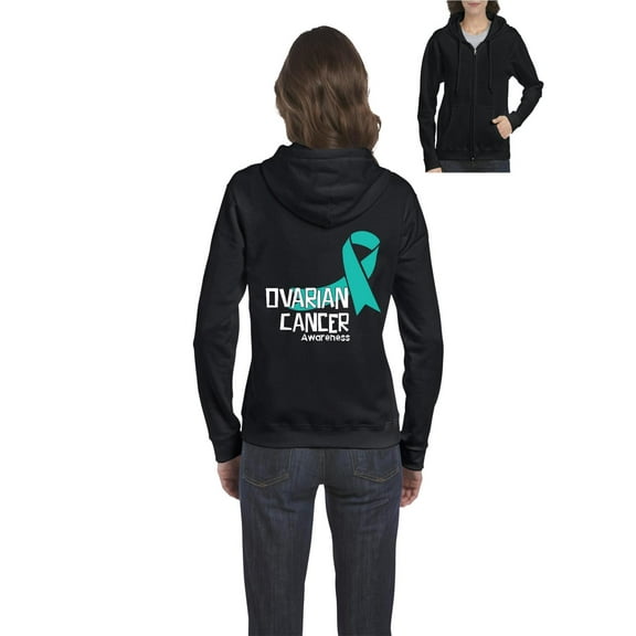 NIB - Women's Sweatshirt Full-Zip Pullover - Ovarian Cancer