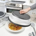 thumbnail image 4 of 2 Pack Collapsible Microwave Cover Splatter Proof Food Plate, 10.5 inch Round With Grip Handle, Dishwasher Safe and Free, 4 of 5