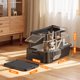 thumbnail image 4 of Caja de arena para gatos de acero inoxidable XXL con cajón extragrande cerrada con cuchara fácil de limpiar a prueba de olores antiadherente, 4 of 8