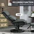 thumbnail image 5 of HOMCOM Massage Recliner Chair with Footstool, 360° Swivel Recliner, Gray, 5 of 10