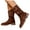 Brown, variant on Chenyee Mid Calf Boots for Women Pointed Toe Block Low Heel Pull On Comfortable Dress Cowboy Booties