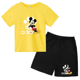 thumbnail image 3 of Conjunto de 2 piezas de camiseta y pantalones cortos de marca Disney de manga corta de verano para niños y niñas, conjuntos de moda para bebés de 2 a 12 años, 3 of 5