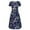 Dark Blue, variant on HKEJIAOI Deals Clearance Womens dress Women Fashion Summer Mid-Calf Short Sleeve Beach Printing Dress Red