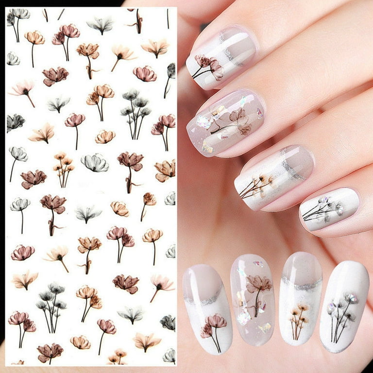 dandelion nail design