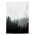 thumbnail image 3 of Ambesonne Forest Tablecloth Rectangular Table Cover, Abstract Wild Spruces, 60"x84", Black Grey White, 3 of 4