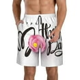 thumbnail image 2 of Uemuo Happy Mother's Day (3) Pattern Men's Swim Trunks Hawaiian Beach Bathing Suit Swimsuits Beach Quick-Dry Shorts with Pockets-XX-Large, 2 of 9