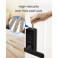 thumbnail image 3 of DESLOC B200L Fingerprint Smart Lock with Handle, Keyless Entry Door Locks, App Control, Touchscreen Keypad, 100 PIN Codes, Auto-Lock, 12-Month Battery, Emergency Power Port, IP54 Black, 3 of 11