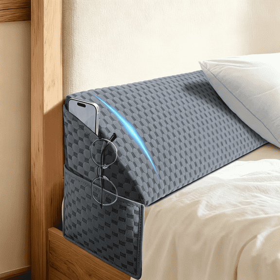 Oaskys Bed Wedge Pillow for Headboard Mattress Gap Filler (0-6') for Sleeping, Wedge Pillow with Removable Cover for Mattresses, Sleeping Against Bed & Sofa