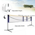 thumbnail image 2 of YIYIBYUS 20ft Portable Standard Badminton Net Set Volleyball Tennis Net with Poles Height Adjustable Outdoor Sport, 2 of 9