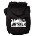 thumbnail image 3 of Pet, Dog  Cat Hoodie Screen Printed, "Amsterdam Skyline", 3 of 10