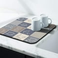 thumbnail image 3 of Coffee Bar Mat Rubber Dish Drying Mat For Kitchen Counter Coffee Mat for Home Bar Gift Kitchen Mat Coffee Bar Accessories Decorative Coffee Shop Chocolate Dish Drying Pad 16"X 18", 3 of 6