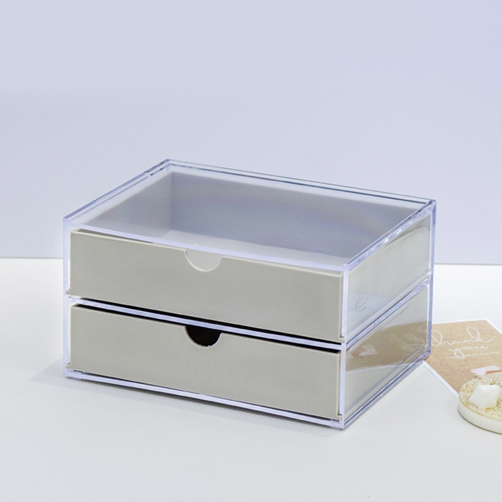 Double Layer Manicure Tool Box,Nail Pen Box Storage Case for Organizing,Plastic Nail Tool Box for Manicure Pedicure Kit