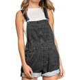 thumbnail image 1 of Women's Casual Denim Bib Overall Shorts Shortall Rompers, 1 of 5
