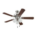 thumbnail image 3 of Prominence Home Miller Park 44" Brushed Nickel Ceiling Fan with 5 Blades, 3 Arm Frosted Glass Light Kit, Pull Chains & Reverse Airflow, 3 of 8