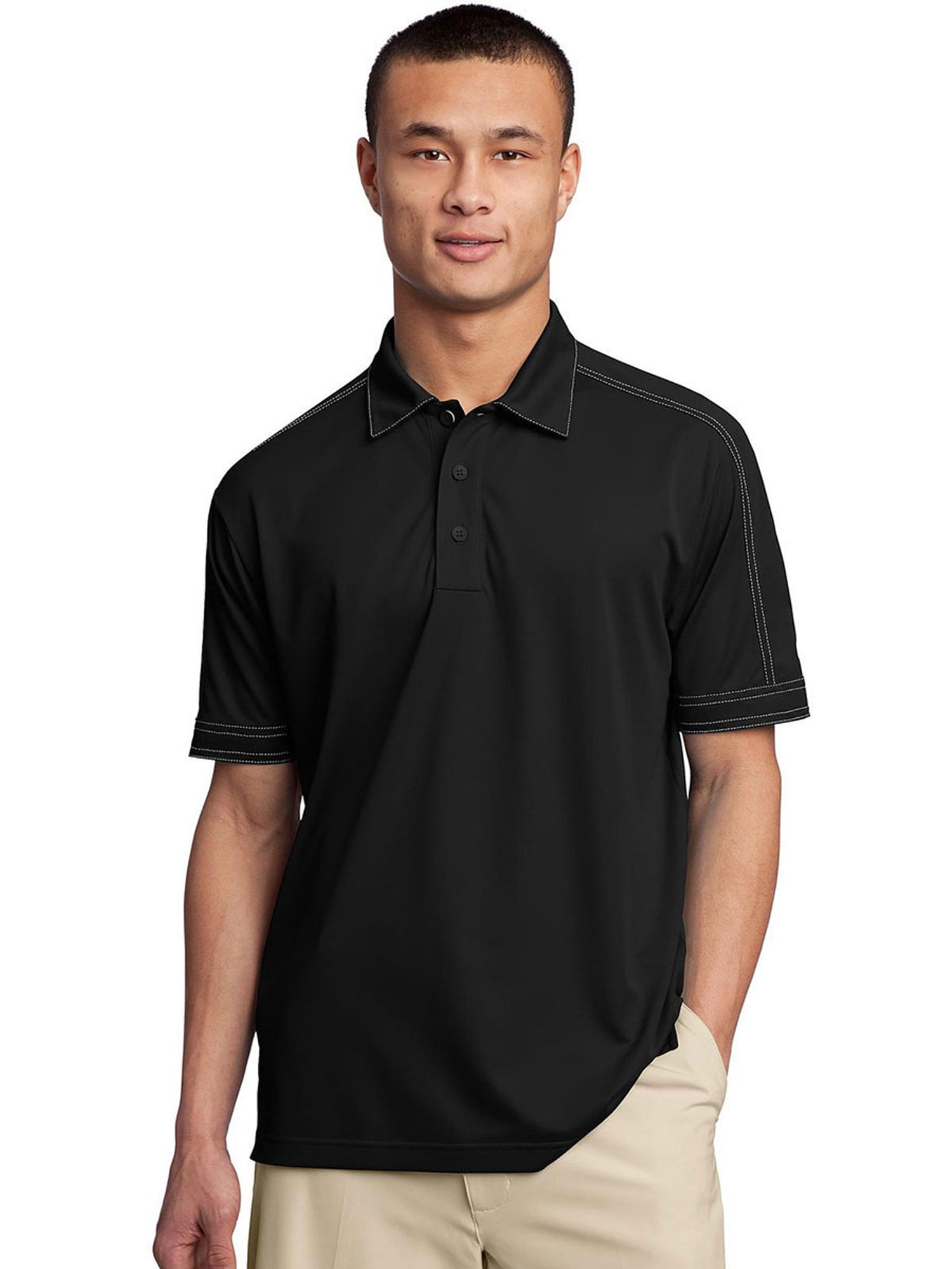 SportTek SportTek Men's Smooth Style Performance Polo Shirt_Black_X