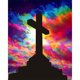 thumbnail image 1 of Wdftyju Kit de pintura de diamante 5D, Cruz de nube DIY, taladro redondo completo, imagen de mosaico artesanal Wdftyju 6vh5sm0na6lu9bu2, 1 of 9